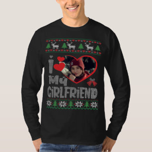Ich Liebe meine Freundin Foto Ugly Weihnachts-Swea T-Shirt