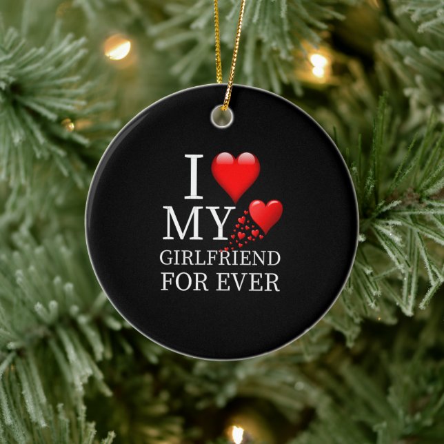 Ich Liebe meine Freundin für immer Keramik Ornament (Baum)