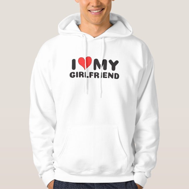 Ich Liebe meine Freundin GF ich meine Freundin GF Hoodie (Vorderseite)