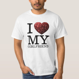 Ich Liebe meine Freundin Glitzern Herzchen Valenti T-Shirt