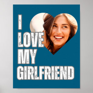 Ich liebe meine Freundin Herz Foto Freund Geschenk Poster