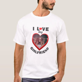 Ich Liebe meine Freundin Herz Foto Männer T-Shirt