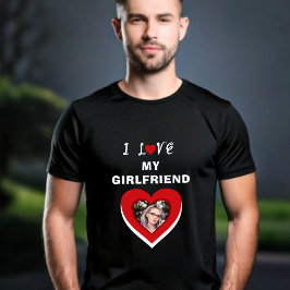 Ich Liebe meine Freundin Herz Foto T-Shirt