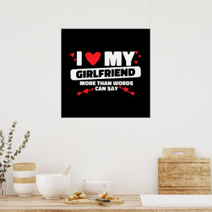 ich liebe meine freundin herz poster