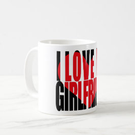 Ich Liebe Meine Freundin Herztypografie Kaffeetasse