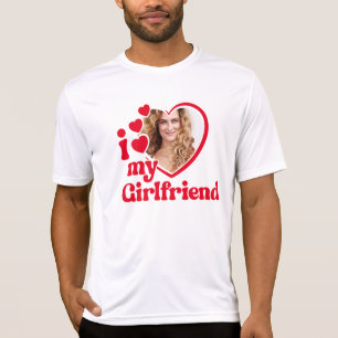Ich liebe meine Freundin, individuelles Foto T-Shirt
