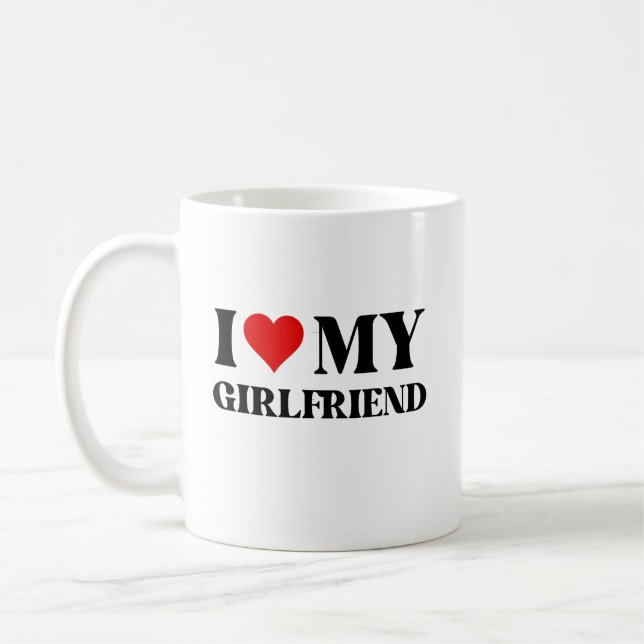 Ich Liebe meine Freundin Kaffeetasse (Links)