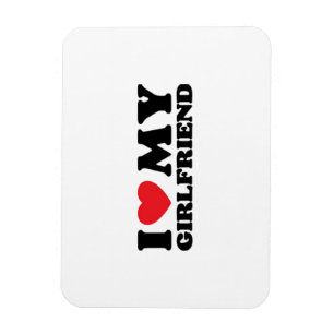 Ich liebe meine Freundin klassisch Magnet