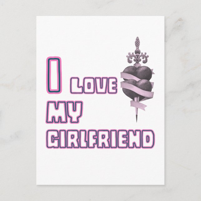 Ich Liebe meine Freundin (Legends Style) Postkarte (Vorderseite)