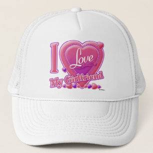 Ich Liebe Meine Freundin pink/lila - Herz Truckerkappe