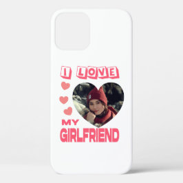 Ich Liebe Meine Freundin rosa Herz Custom Foto Case-Mate iPhone Hülle