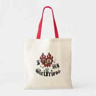 Ich liebe meine Freundin - Rot - DingusDesign Tragetasche