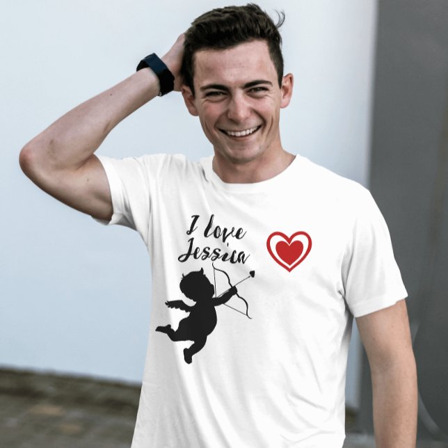 Ich Liebe meine Freundin Rotes Herz niedliche Lieb T-Shirt (Von Creator hochgeladen)