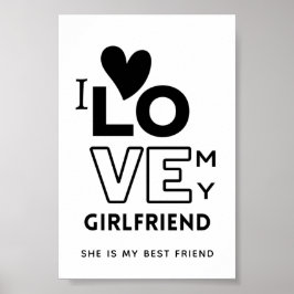Ich Liebe meine Freundin Sie ist meine beste Freun Poster