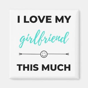 Ich Liebe meine Freundin so schwarz Magnet