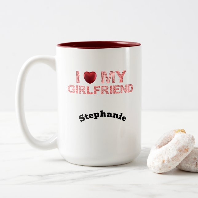 Ich Liebe meine Freundin Tasse (Mit Donut)