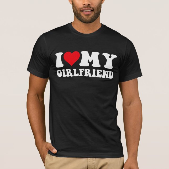 Ich Liebe meine Freundin Tee, ich höre meine Freun T-Shirt (Vorderseite)