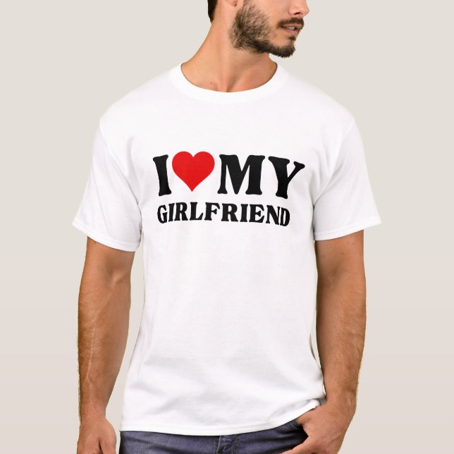 Ich Liebe meine Freundin Valentine Couple T-Shirt (Vorderseite)