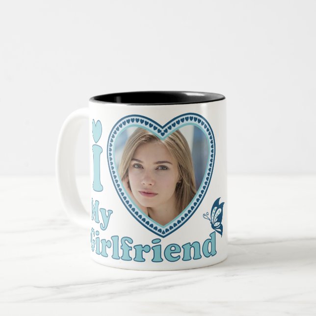 Ich Liebe meine Freundin Zweifarbige Tasse (Vorderseite Links)