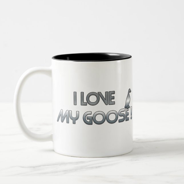 Ich Liebe meine Gans Zweifarbige Tasse (Links)
