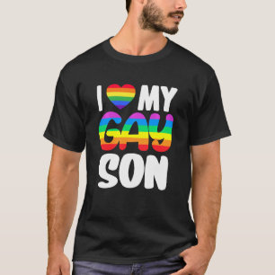Ich Liebe meine Gay Son Pride LGBT Rainbow Family  T-Shirt