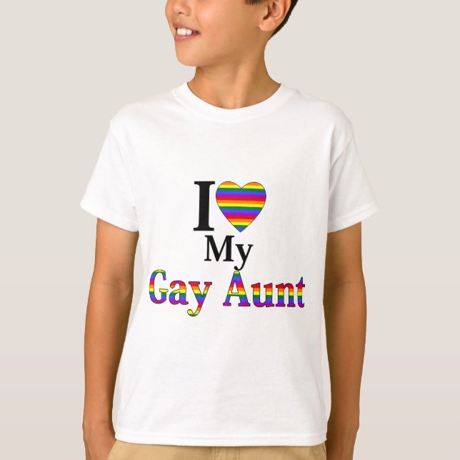 Ich Liebe meine Gay Tante T-Shirt (Vorderseite)