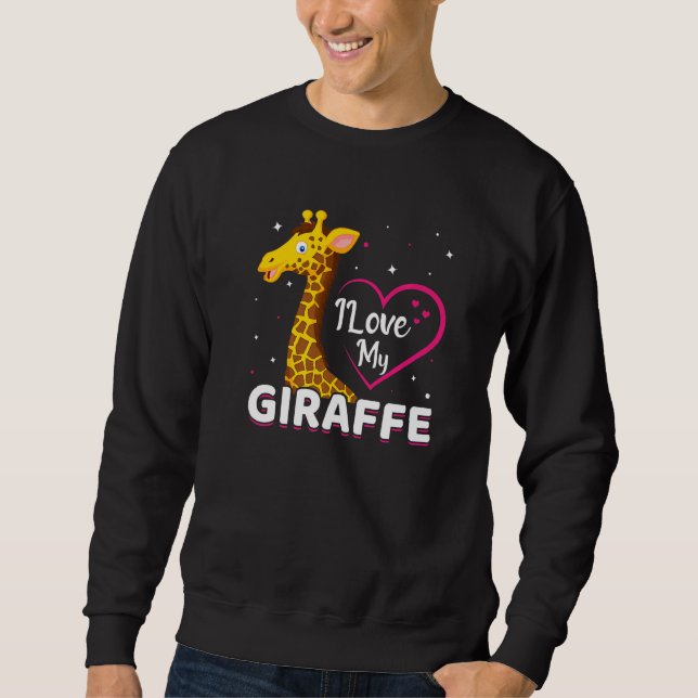 Ich Liebe meine Giraffe Funny Giraffe Lover Sweatshirt (Vorderseite)