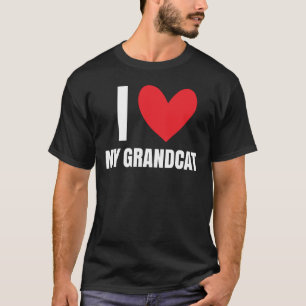 Ich liebe meine Grandcat lustige Katze Oma Opa Kat T-Shirt