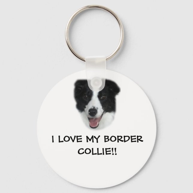 ICH LIEBE MEINE GRENZKALTE!! Keyring. Schlüsselanhänger (Vorderseite)
