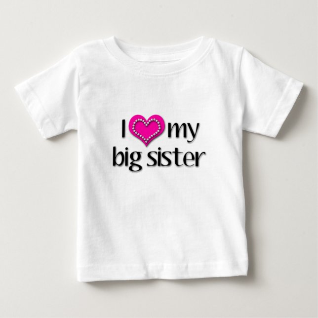 Ich Liebe meine große Schwester Baby T-shirt (Vorderseite)
