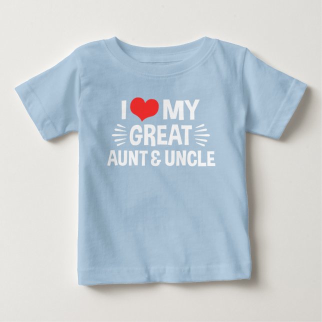 Ich Liebe meine große Tante & Onkel Baby T-shirt (Vorderseite)