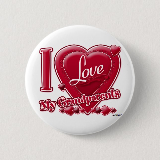 Ich Liebe meine Großeltern Button (Vorderseite)