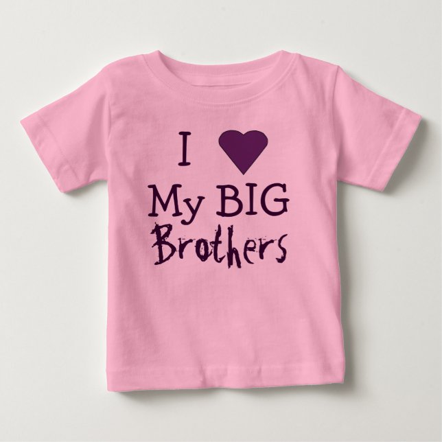 Ich LIEBE meine großen Brüder T Baby T-shirt (Vorderseite)