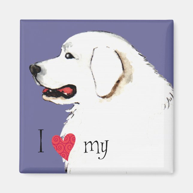 Ich Liebe meine großen Pyrenäen Magnet (Vorne)
