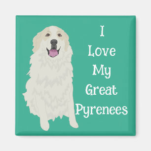 Ich Liebe meine großen Pyrenäen Magnet