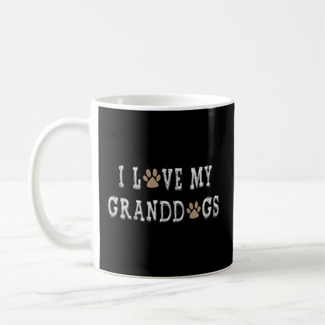 Ich Liebe meine Großhunde Hund Opa Oma Kaffeetasse (Links)