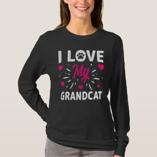 Ich Liebe meine Großkatze Katze Granddad Oma Grand T-Shirt