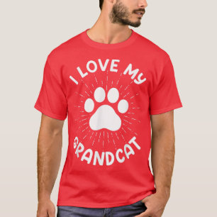 Ich Liebe meine Großkatze, Katze Lover Granddad Om T-Shirt