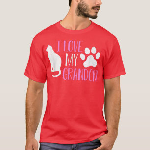 Ich Liebe meine Großkatze Katze Lover Granddad Oma T-Shirt