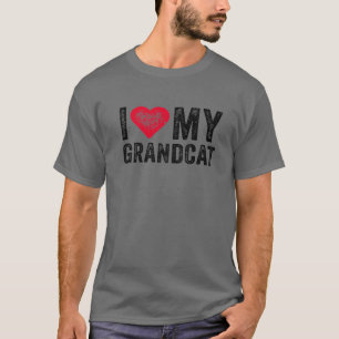 Ich Liebe meine Großkatze Rotes Herz Katze Pet Lov T-Shirt