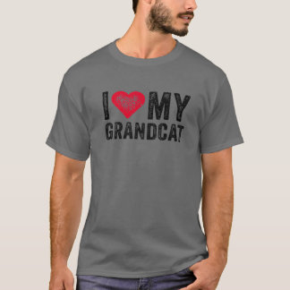 Ich Liebe meine Großkatze Rotes Herz Katze Pet Lov T-Shirt