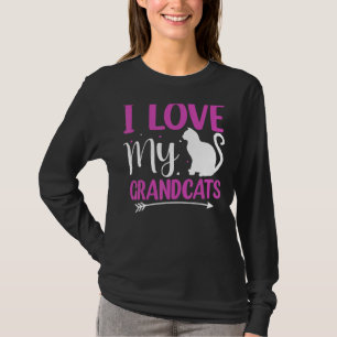 Ich Liebe meine Großkatzen Katze Granddad Oma Gran T-Shirt