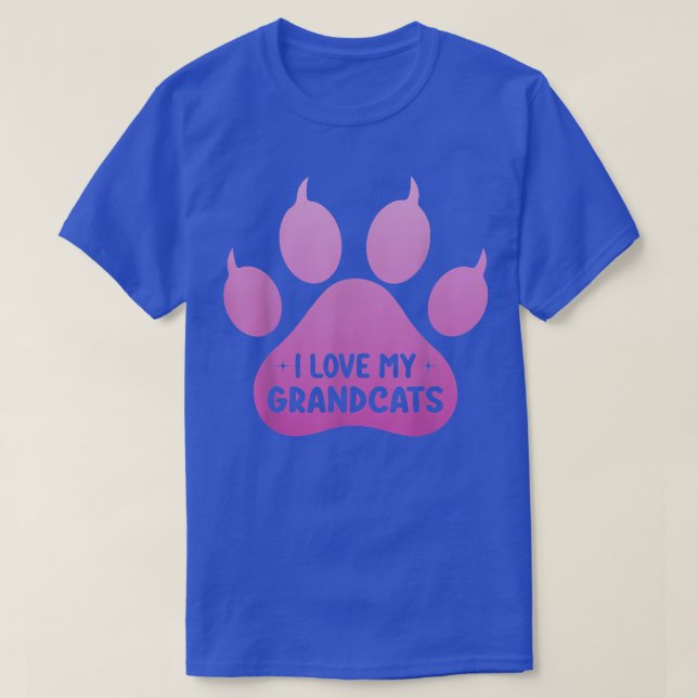 Ich Liebe meine Großkatzen Katze Lover Granddad Om T-Shirt (Design vorne)