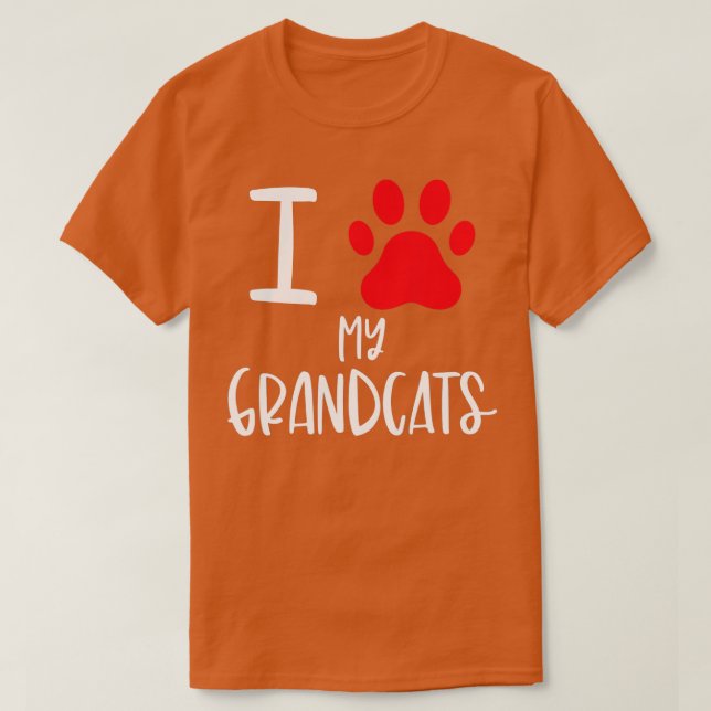 Ich Liebe meine Großkatzen Oma Oma Kata Vater Anim T-Shirt (Design vorne)