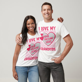 Ich Liebe meine Großkinder Custom Großkinder Foto T-Shirt