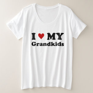 Ich Liebe meine Großkinder Große Größe T-Shirt