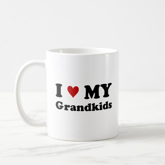 Ich Liebe meine Großkinder Kaffeetasse (Links)