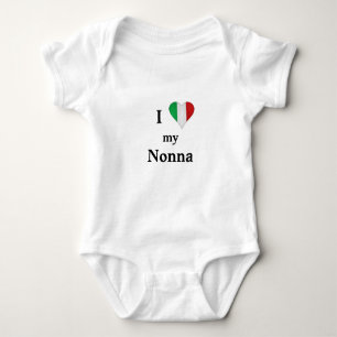 Ich Liebe meine Großmutter Italienischer Herzkinde Baby Strampler