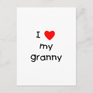 Ich Liebe meine Großmutter Postkarte