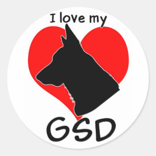 Ich Liebe meine GSD-Aufkleber Runder Aufkleber